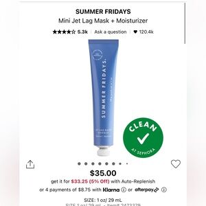 Summer Fridays Jet Lag Mask Mini (10g)